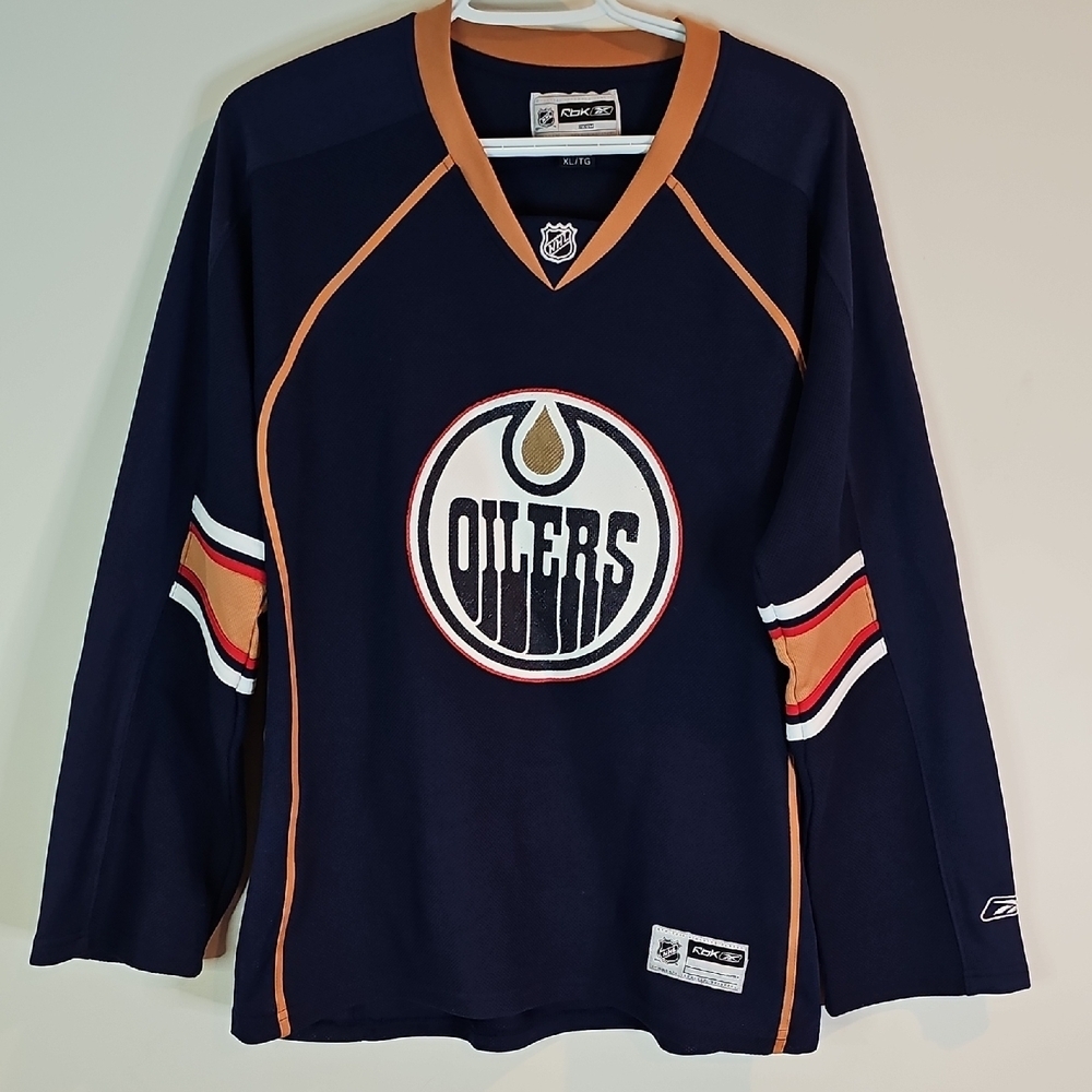 RBK XL Blue and Orange NHL Jersey